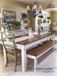 Farmhouse Dining Table With Bench Ideas On Foter