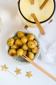 Make This Cheese Fondue With Mini Potato Dippers Recipe Your New Festive Tradition Cheese Fondue Dippers Fondue Dippers Fondue Recipes Cheese