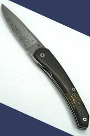 Le Vif Lame Damasteel Vinland Emouture Creuse Faite Main Entablure Droite Manche Fibre De Carbone Aeronautique Recyclee Fibre De Carbone Carbone Lame