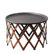 Kate and laurel celia metal foldable round accent coffee table, 28.25 x 28.25 x 19, mirrored surface and silver frame, modern minimalist design and detachable magnetic tabletop. Safari Foldable Table Maxi