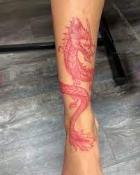 Pin By Exther On Art Video Red Ink Tattoos Dragon Tattoo For Women Red Tattoos