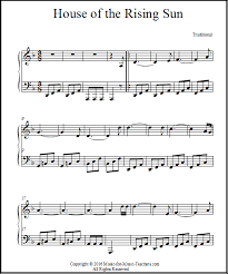 All content on this page is the property of the copyright owner of the original composition. House Of The Rising Sun Chords Lyrics Free Sheet Music