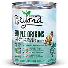 Purina Beyond Simple Origins Free Range Chicken Pacific Cod Carrot Recipe Grain Free Natural Dog Food 6 Cans Dog Food Recipes Natural Dog Food Wet Dog Food