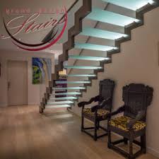 The light and elegant white steel stringers give solidity and soundness to the entire design. Glass Stairs Glass Steps Structural Glass Railings