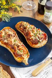 Butternut Farci A La Bolognaise Butternut Farcie Butternut Bolognaise
