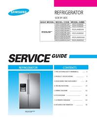 Samsung Rs25j500dbc Rs25j500dww Rs25j500dsr Rs25j5008sp Service Manual Repair Guide Samsung Refrigerator Service