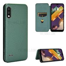 Todo acerca de este móvil. Shop Carbon Fiber Skin Leather Auto Absorbed Phone Cover For Lg K22 Green From China Tvc Mall Com