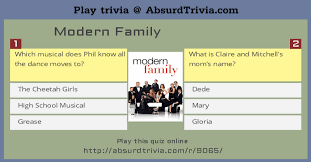 Dec 03, 2014 · acceptable answers: Trivia Quiz Modern Family