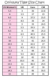 onitsuka tiger sizing