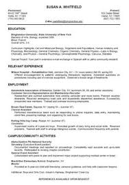 example resume for high school students for college applications ...