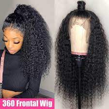 Arabella 100 Human Hair Jerry Curly 360 Lace Frontal Wig 180 Density For Sale Curly Human Hair Wig Wig Hairstyles Lace Front Wigs