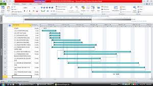 Microsoft Project 2010 Window Displaying Project Details And