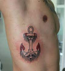tatuagem masculina na costela ancora | Tatuagem, Tatuagem masculina, Tatuagens