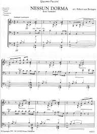 During her confinement, her captor seems to be sleepless and she often hears the theme song nessun dorma from puccini's masterpiece turnadot. Musicainfo Net Dettagli Nessun Dorma 9493700