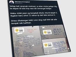 Dibesarkan dalam keluarga yg sentiasa menunjukkan sikap kasar dan agresif. Statistik Stress Dalam Kalangan Pelajar