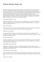 Business Writing Buzzle Com