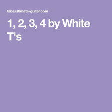 1 2 3 4 By Plain White T S Ukulele Plain White T S White T