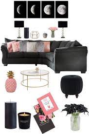 There are so many pretty selects worth adding to that little corner in your room. Blush And Black Living Room Decor Black Living Room Decor Black Living Room Living Room Decor Gray