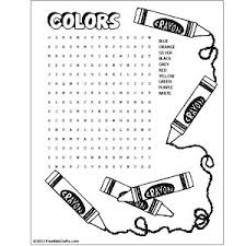 This color by sight word activity will help your child with word and color recognition. Printable Colors Word Search