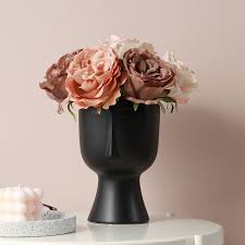 Satin Al Siyah Adam Yuz Vazo Seramik Cicek Vazo Masa Cicek Ekici Dugun Dekor Vazo Parti Hediye Tl223 25 Tr Dhgate Com