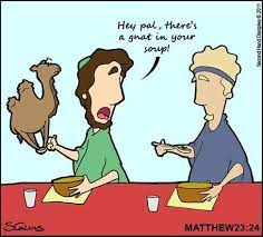 Jesus says to the scribes and pharisees : Straining At Gnats And Swallowing Camels The Old Time Way