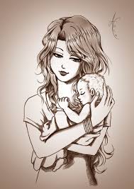 Each print will be printed on professional printing paper, epson archival matte paper, which delivers clear and beautiful colors. Drawing Mother And Baby Drawing Anime