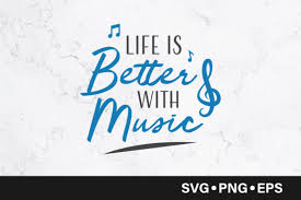 Download Life Is Better With Music Quote Graphic By Vectorbundles Creative Fabrica PSD Mockup Templates