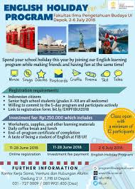 These sentences come from external sources and may not be accurate. English Holiday Program