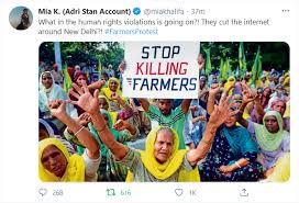 A fan caught on and tweeted, mia khalifa shading madison beer is something i never thought i would see to which mia responded, i will be shading anyone who sets unrealistic beauty standards for young impressionable. Pornstar Mia Khalifa Extends Support To Protesting Farmers In India