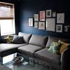 If you have placed a grey colour couch n your living room then please have a wall in blue colour i am showing you against a grey wall also. 1