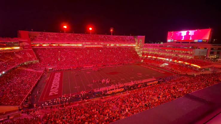 First look at Razorback Stadium's new lighting system. Impressive!!! WPS!