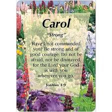 Carol Name Card Female Names With Meaning Fear Of The Lord The Lord Is Good