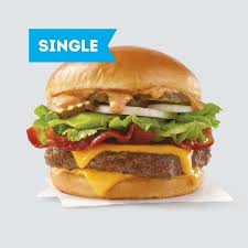 S Awesome Bacon Cheeseburger A Quarter Pound Of Fresh Never Frozen Beef Three Strips Of Applewood Smoked Bacon Melte Bacon Burger Burger Bacon Cheeseburger