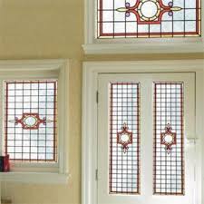 Rooster trio faux stained glass privacy window film. Stained Glass Window Film Victorian Era Purlfrost
