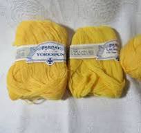 Vtg BERNAT Yorkspun Yarn 100% Virgin Wool Worsted Yellow 2.3 oz Fingerling  USA