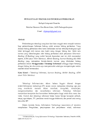 Contoh proposal tesis ukm surpriz menu. Doc Penggunaan Teknologi Informasi Perbankan Rofiqoh Istiqomah Academia Edu