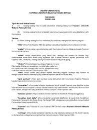 Hanya berisikan mengenai cara mengatur pendirian dan pengesahan perkumpulan koperasi, serta cara bekerjanya daripada. Undang Undang Kecil Koperasi Ump Berhad