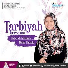 She graduated from the iium with a ba (hons) in islamic revealed knowledge degree, minoring in communications, and later from ukm with a master in psychology. Ikimfm Tarbiyah Ustazah Isfadiah Mohd Dusuki Kembali Facebook