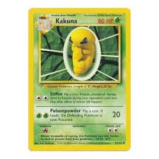 During your opponent's next turn, whenever your opponent's attack damages kakuna (even if kakuna is knocked out), your opponent's active pokemon is now poisoned and kakuna does 10 damage to each of your opponent's benched pokemon. Kakuna 33 102 Base Set Unlimited Uncommon Pokemon Card Near Mint Tcg