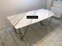 Mermer Masa Marble Table Ev Oturma Odasi Tasarim Yemek Odasi
