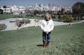 My sister Molly in Delores Park, early 80s,