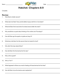 Hatchet Chapters 6 9 Quiz Pdf