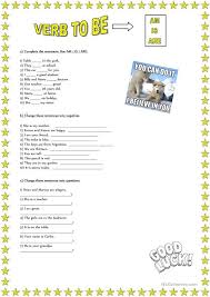 Verb To Be Affirmative Negative Interrogative Worksheet Free Esl Printable Worksheets Made By Teachers Verb Worksheets Teaching Jobs