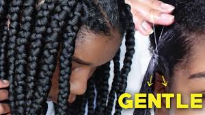 How to grip the roots box braids (detailed step by step tutorial for beginners) hey loves, this video. Gentle Rubber Band Method Jumbo Box Braids Easy Natural Hair Protective Style Youtube