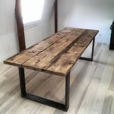 Dark Wood Table With Steel Legs Wooden Dining Table Designs Wood Dining Table Dining Table Design