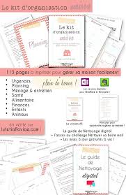 Le Kit D Organisation Maison Organiseur Familial Non Date Organisation Maison Organisation Organisation Imprimable