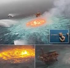 From an offshore supply vessel that reported a fire on board an oil production platform. Idiflajovvawhm