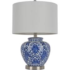 The gili beach ceramic table lamp uses a set of two light blue finish shell accents to create a bold seaside appeal. Blue Ceramic Lamps Walmart Com