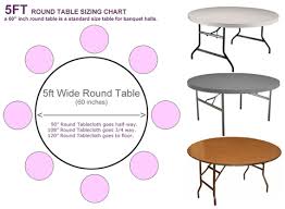 Stylist And Luxury 5ft Round Table What Size Tablecloth For