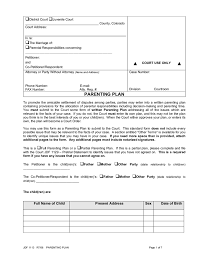 A parenting plan is a child custody plan that is negotiated by parents, and which may be included in a marital separation agreement or final decree of divorce. Parenting Plan Template Colorado Free Download